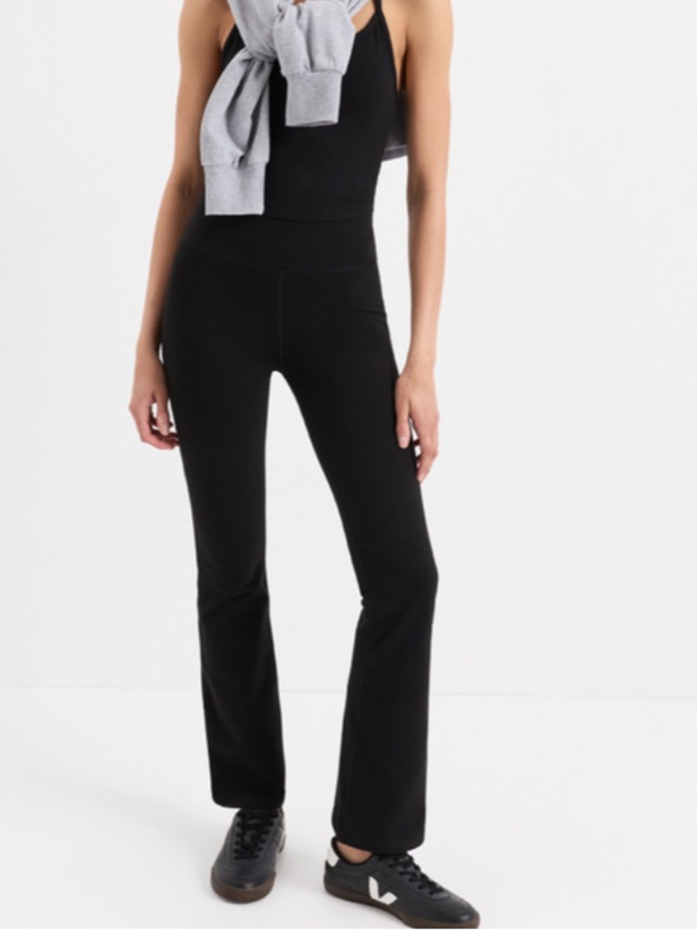 Pact Organic On The Go-To Contour Bootcut Legging Small Black